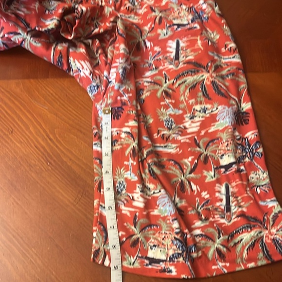 Chaps Men’s Flannel Shorts Hawaiian Rust Small - Picture 6 of 6